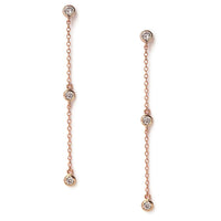 Rose Gold Dainty Drop Earrings