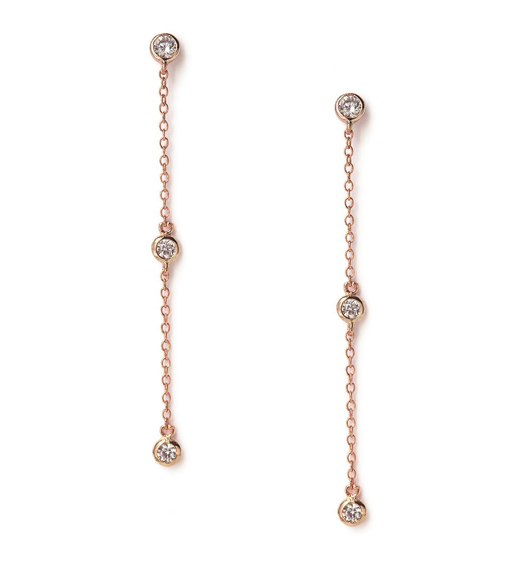 Rose Gold Dainty Drop Earrings