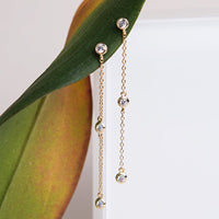 Dainty Crystal Drop Earrings, Earrings - AMY O. Jewelry