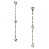 Sterling Silver Crystal Drop Earrings