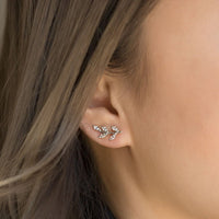 Crystal Leaf Ear Climbers