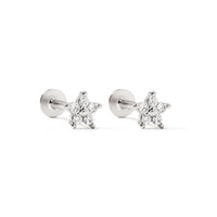 Crystal Flower Flat Back Studs