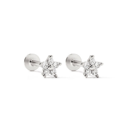 Crystal Flower Flat Back Studs