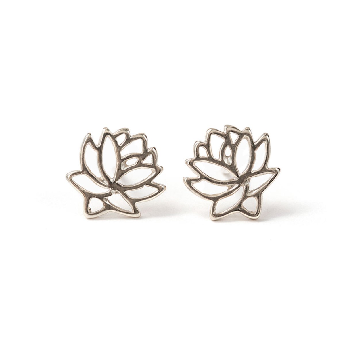 Lotus Flower Stud Earrings