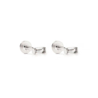 Crystal Baguette Flatback Studs