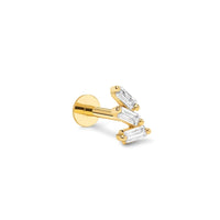 Tri Baguette Flat Back Stud