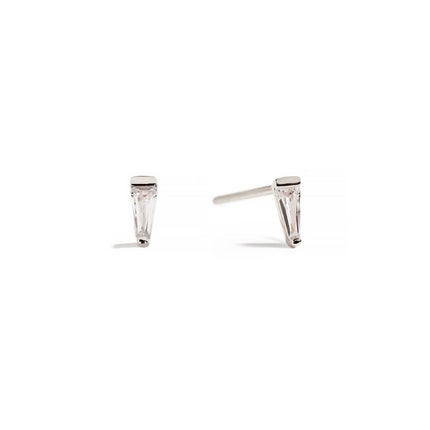 Tiny Tapered Baguette Studs