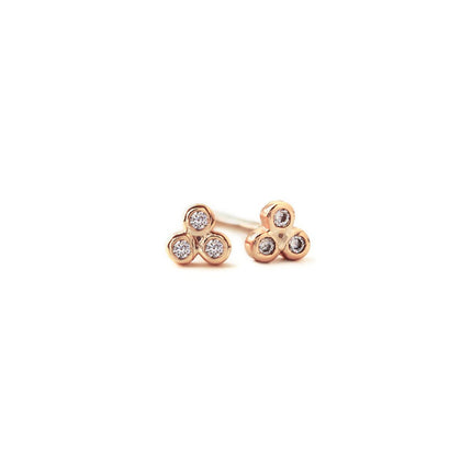 Tiny Clover Stud Earrings