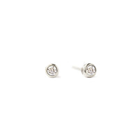 Bezel Stud Earrings