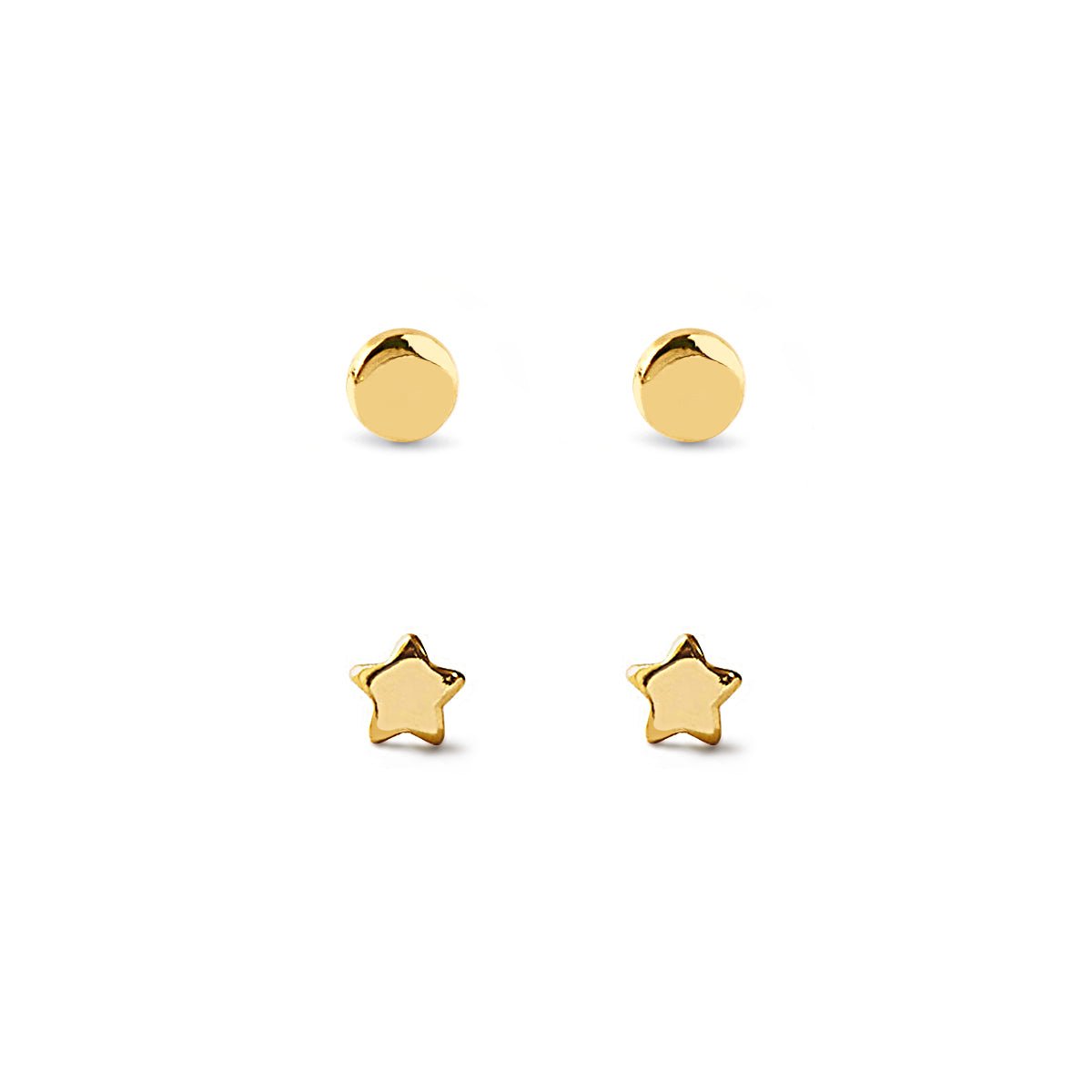 Tiny Disc + Star Studs