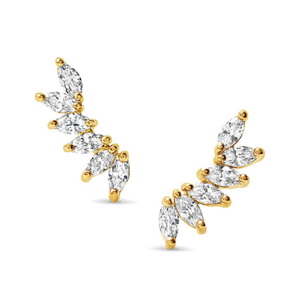 Navette Crystal Wing Earrings