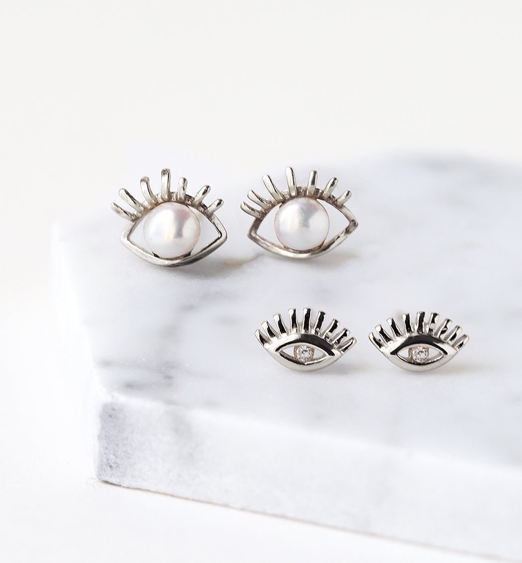 Hamsa Eye Stud Earrings