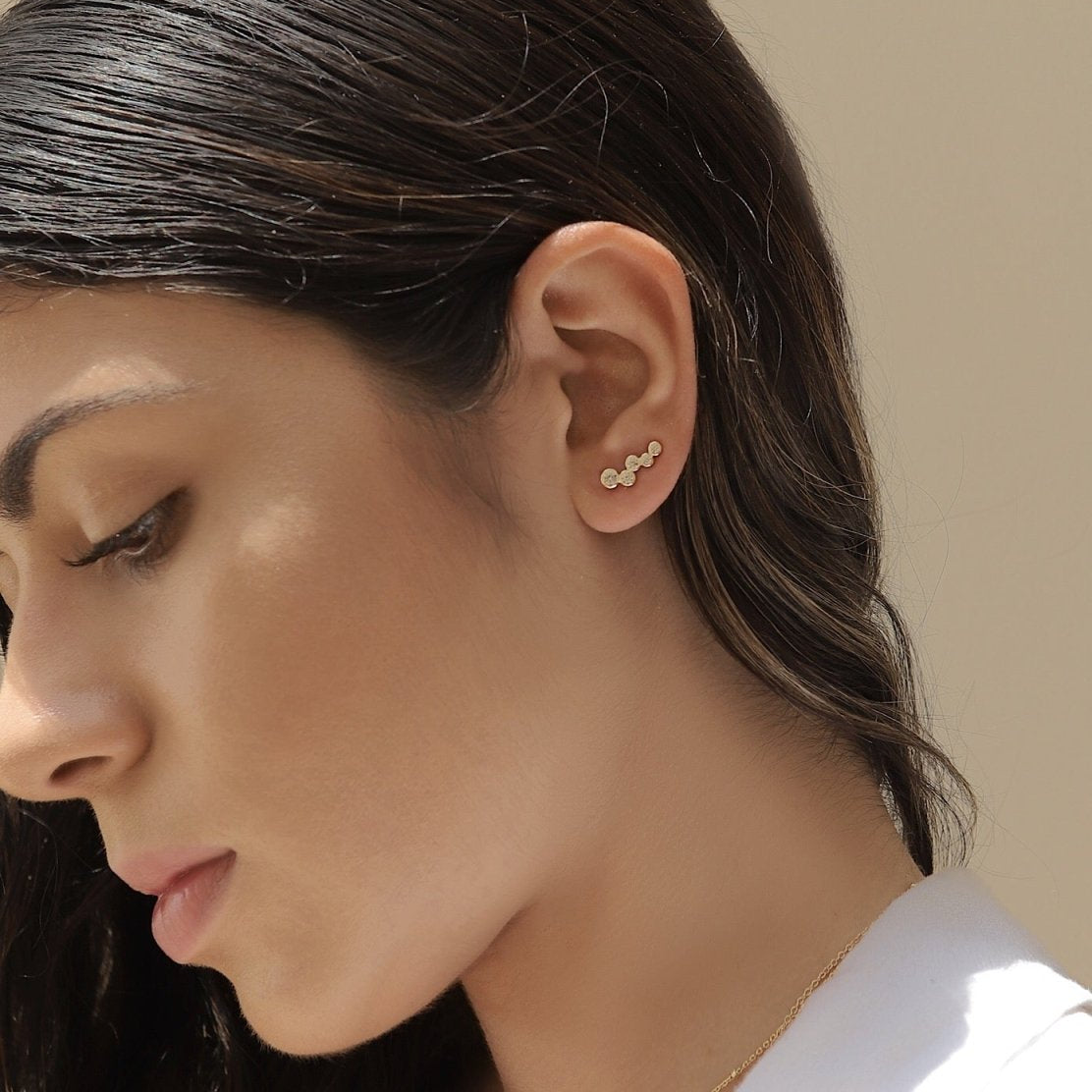 Pave Cluster Ear Climbers, Earrings - AMY O. Jewelry