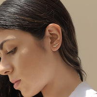 Pave Cluster Ear Climbers, Earrings - AMY O. Jewelry