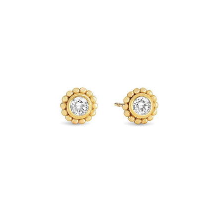 Tiny Crystal Bead Halo Studs