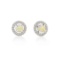 Opal Halo Studs