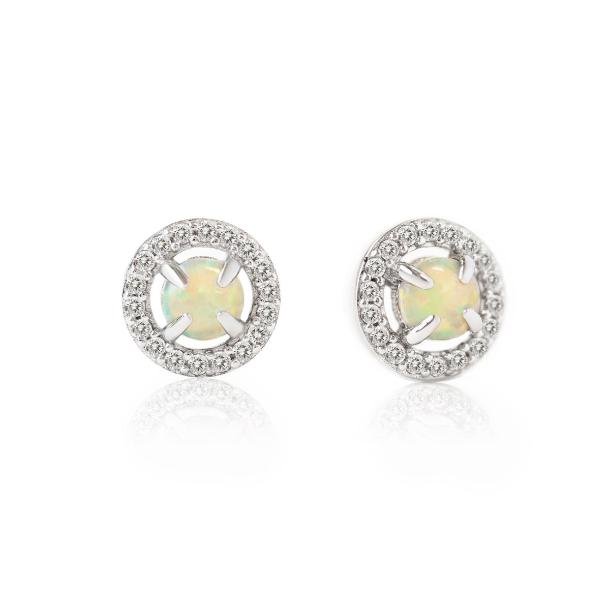 Opal Halo Studs