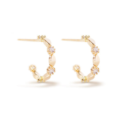 Dainty Ornate C Hoops