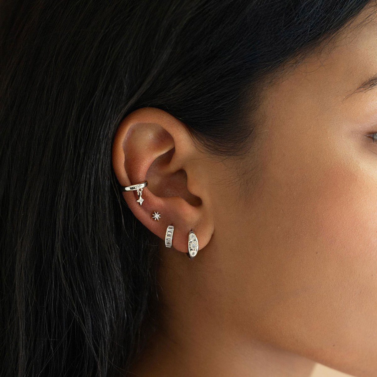 Dangling Star Flare Ear Cuff