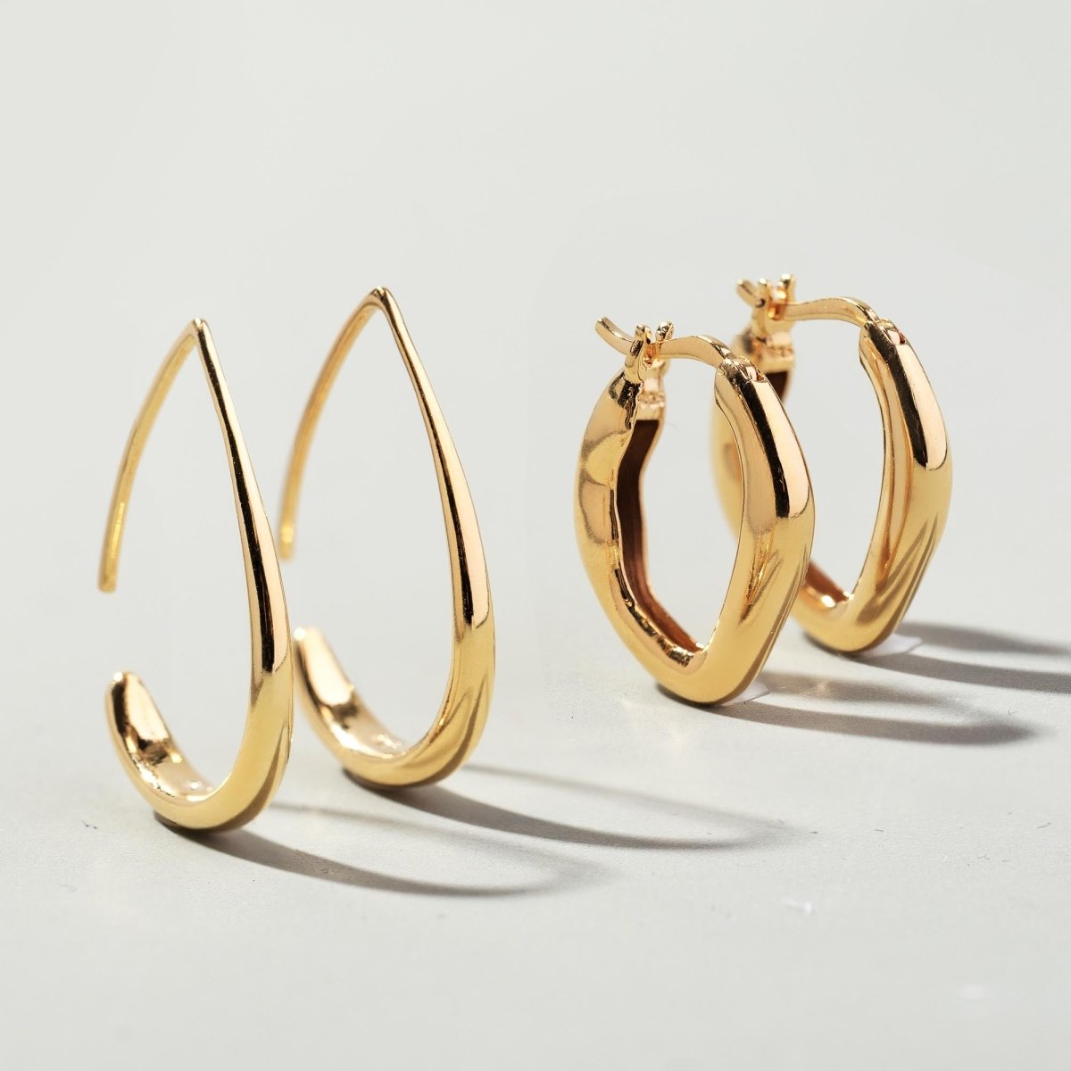 Minimalist Teardrop Hoops