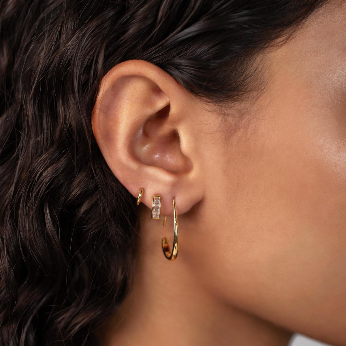 Minimalist Teardrop Hoops