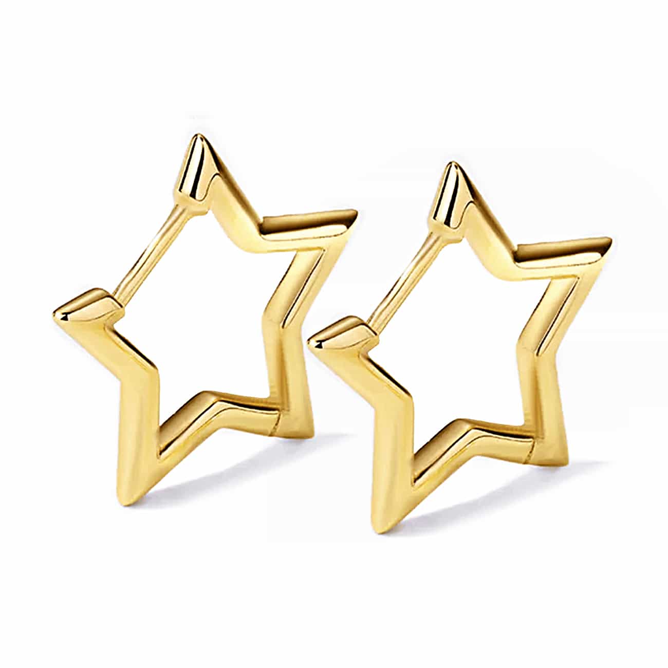 Star Shaped Small Hoops