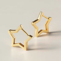 Star Shaped Small Hoops