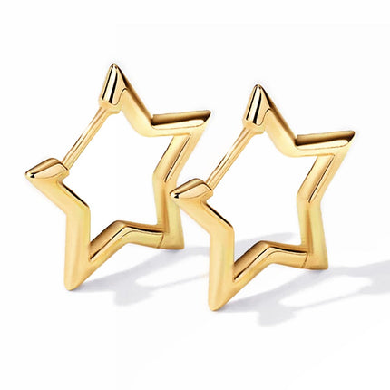 Star Shaped Small Hoops