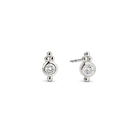 Cluster Bezel Stud Earrings