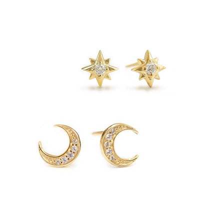 Pavé Moon Star Set