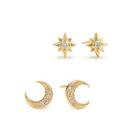 Pavé Moon Star Set