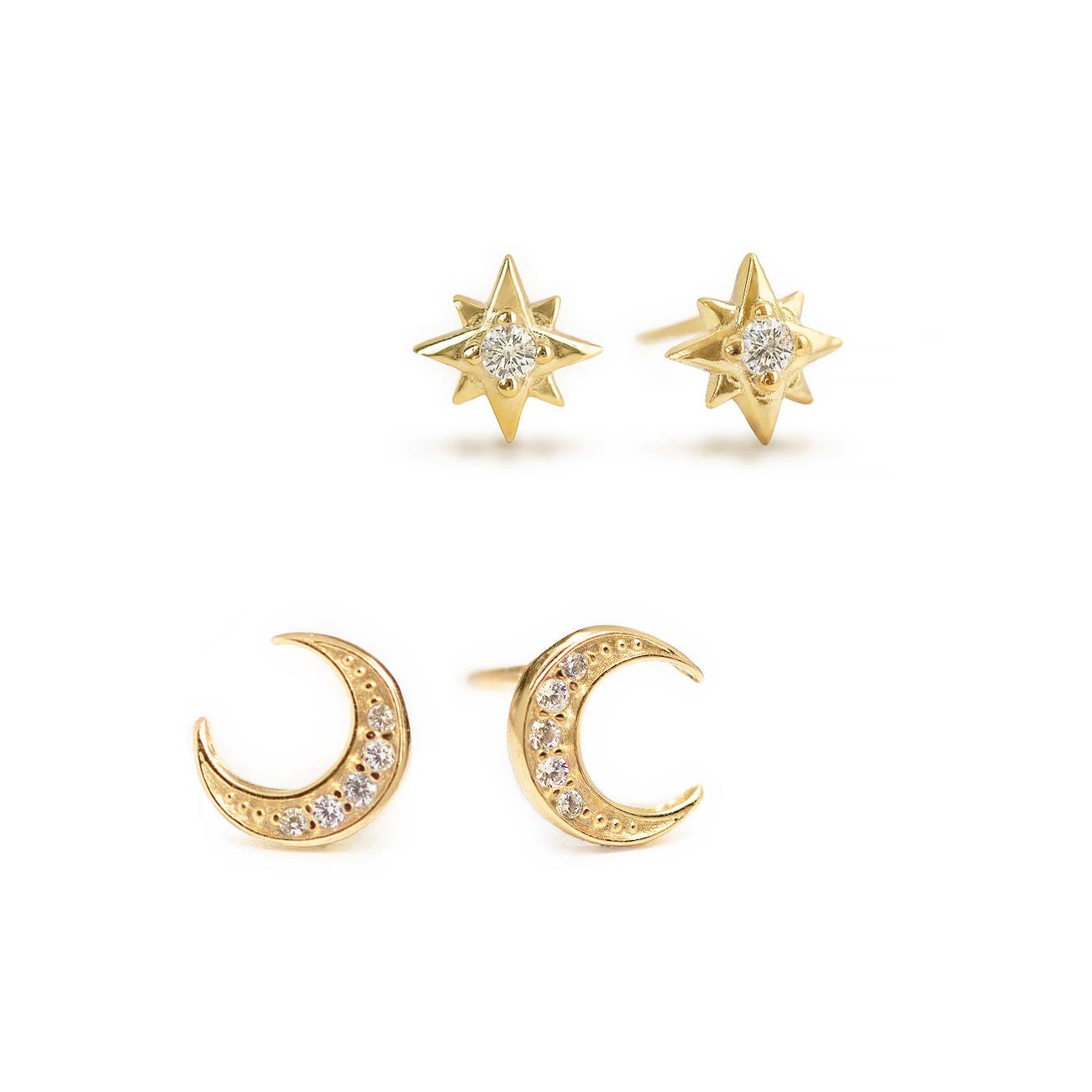 Pavé Moon Star Set