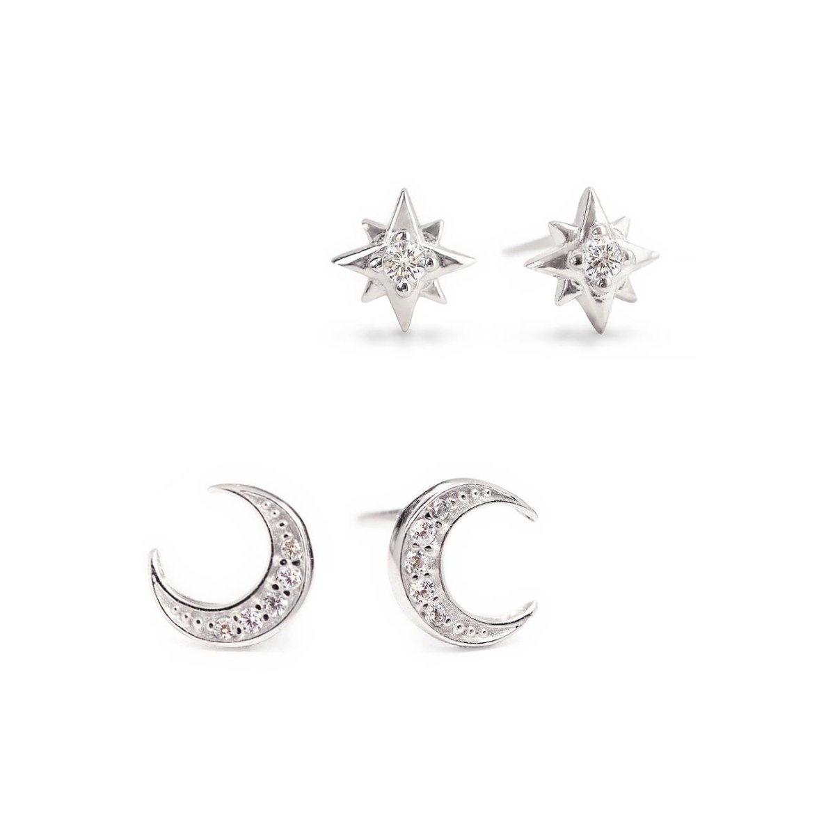 Pavé Moon Star Set