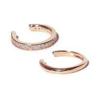 Rose Gold Eternity and Pavé Ear cuff set