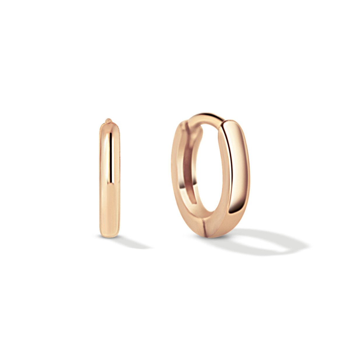 Tiny Rose Gold Huggie Hoop Earring 