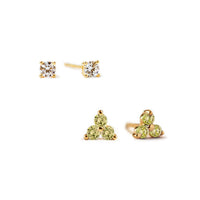 Birthstone Studs Set Peridot