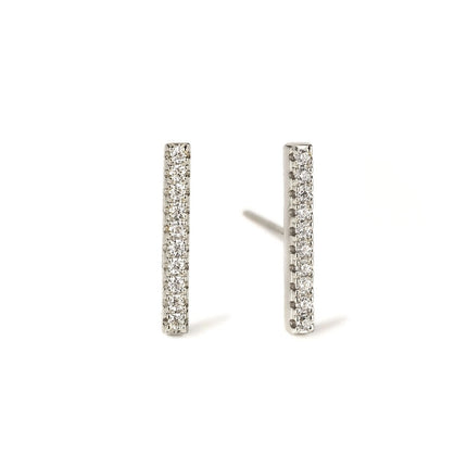 Pavé Bar Stud Earrings