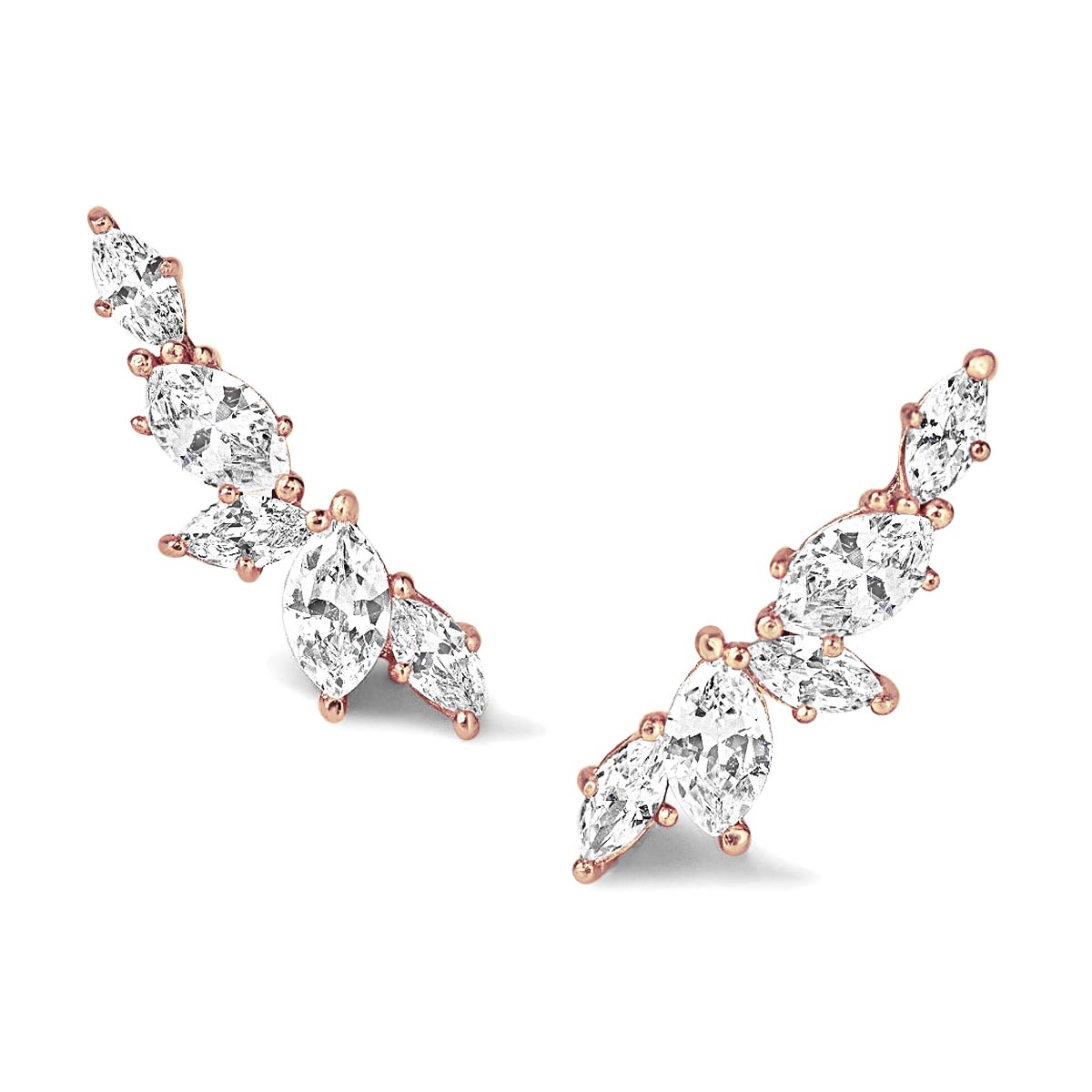 Marquise Ear Climber Earrings