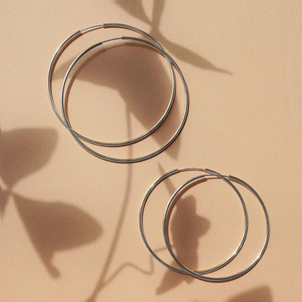 Thin Large Hoops