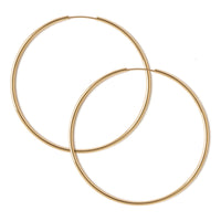 Gold Vermeil Thin Large Hoops