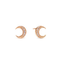 Crescent Moon Pave Studs