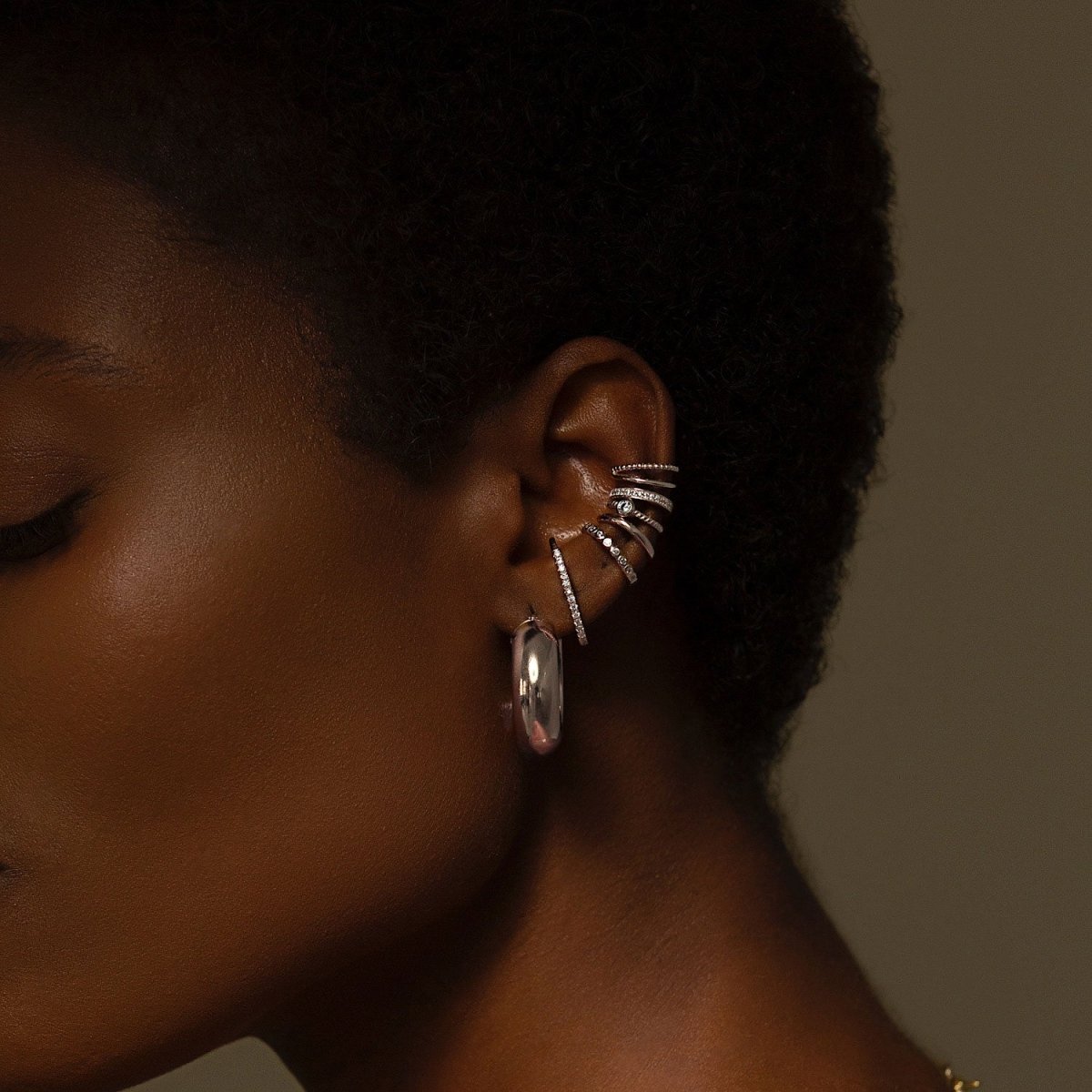 Crystal Cartilage Cuff Earring