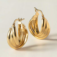 Chunky Twisted Hoops