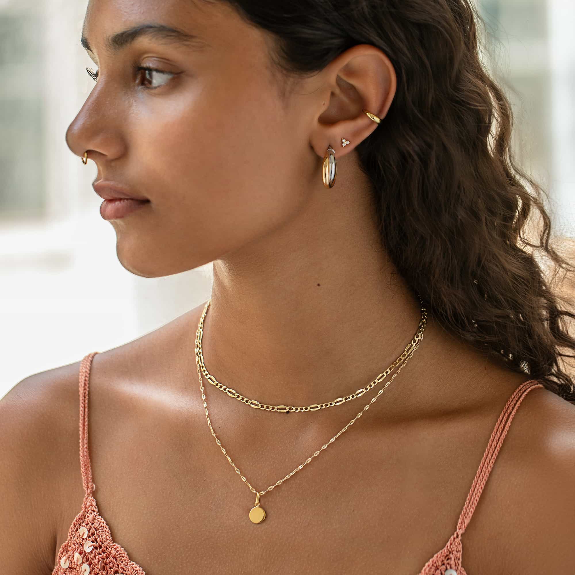 Two Tone Twist Hoops