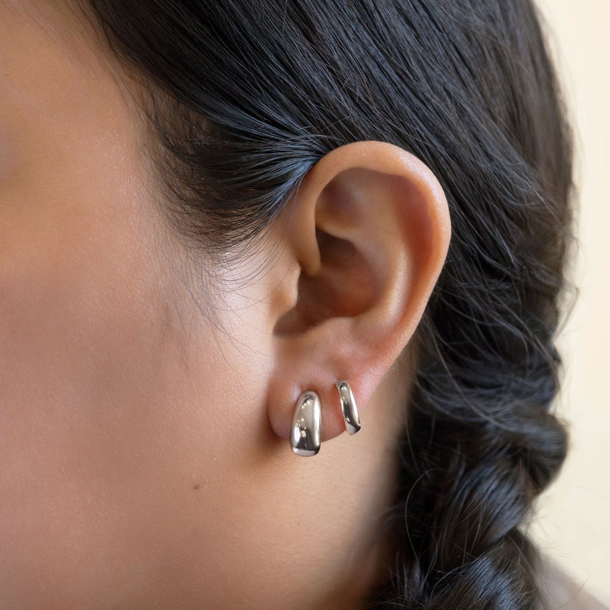 Chunky J Hoop Earrings