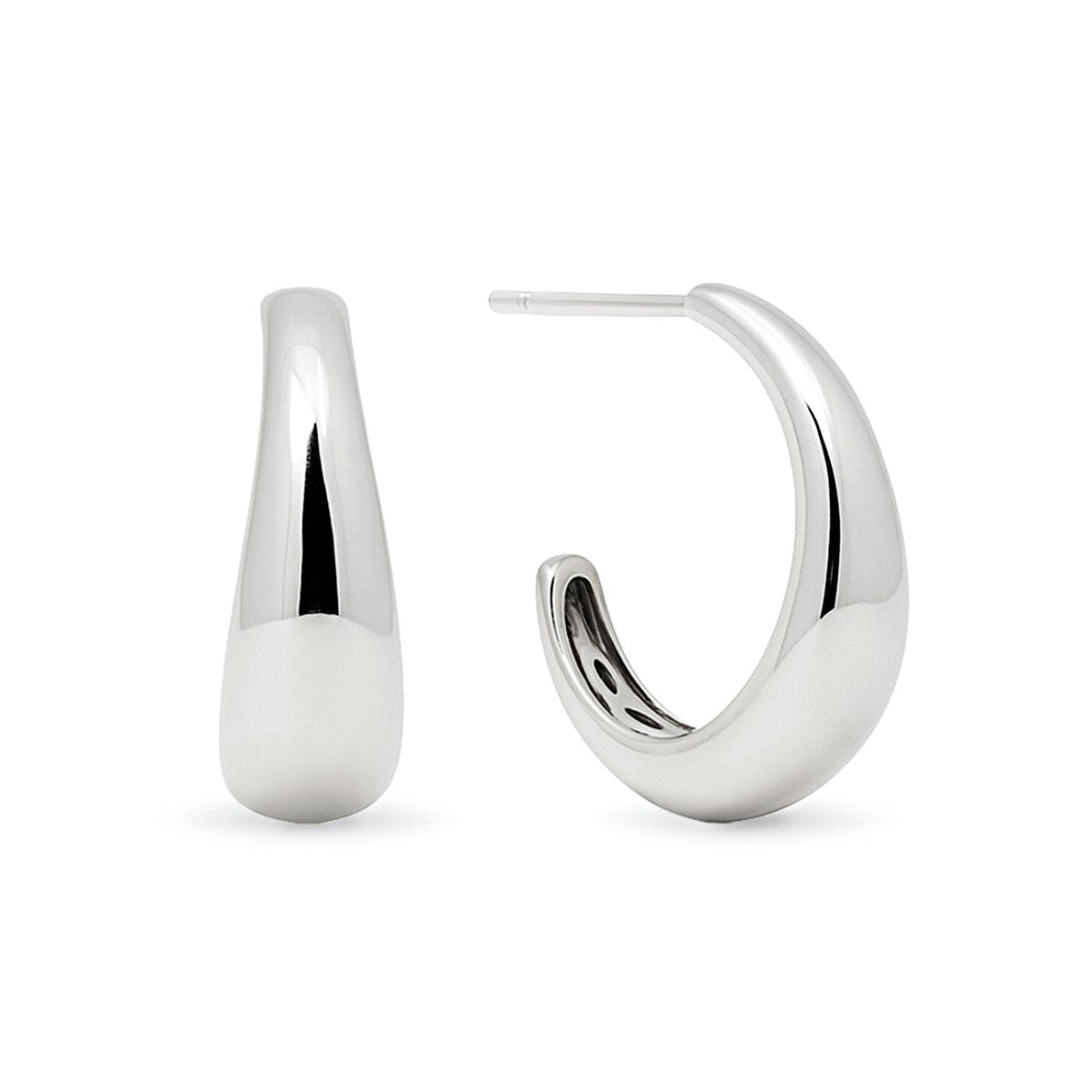 Tapered C Hoop Earrings