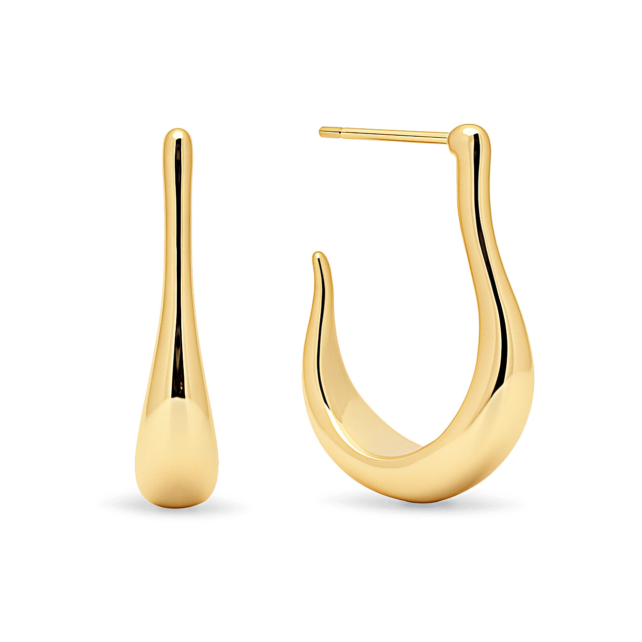 Statement J Hoop Earrings