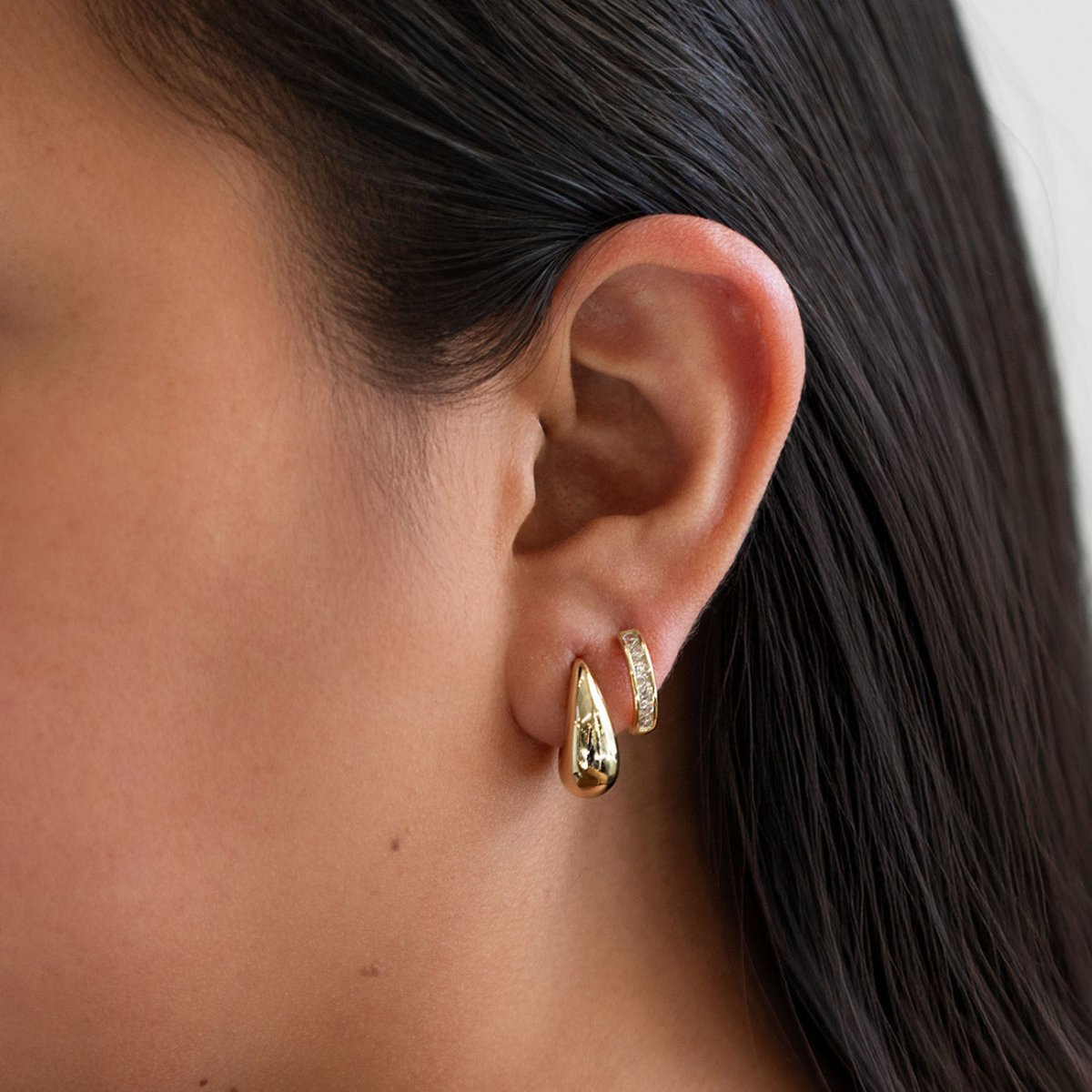 Chunky Tapered Hoop Earrings