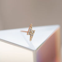 Tiny Diamond Lightning Bolt Stud