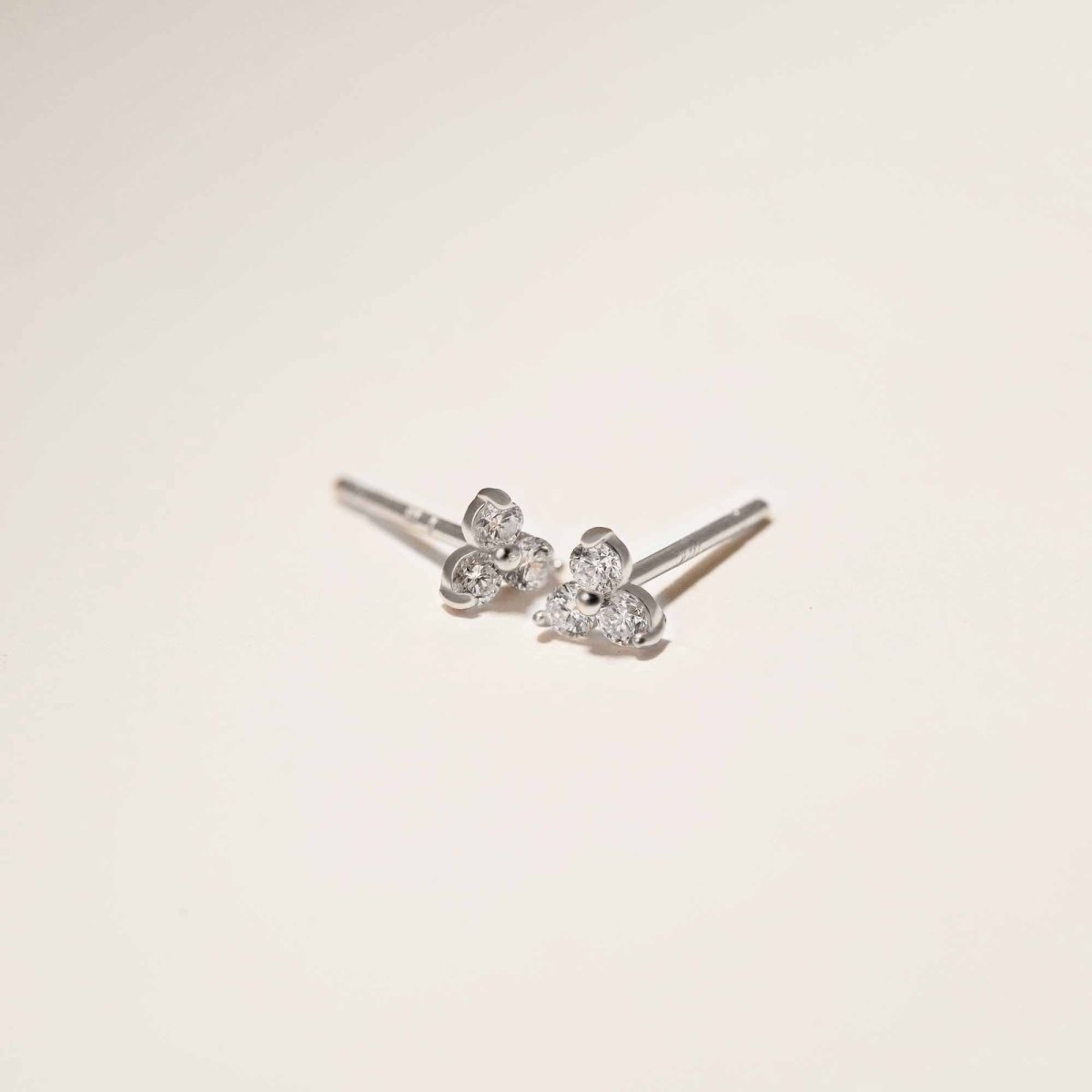 Diamond Clover Studs